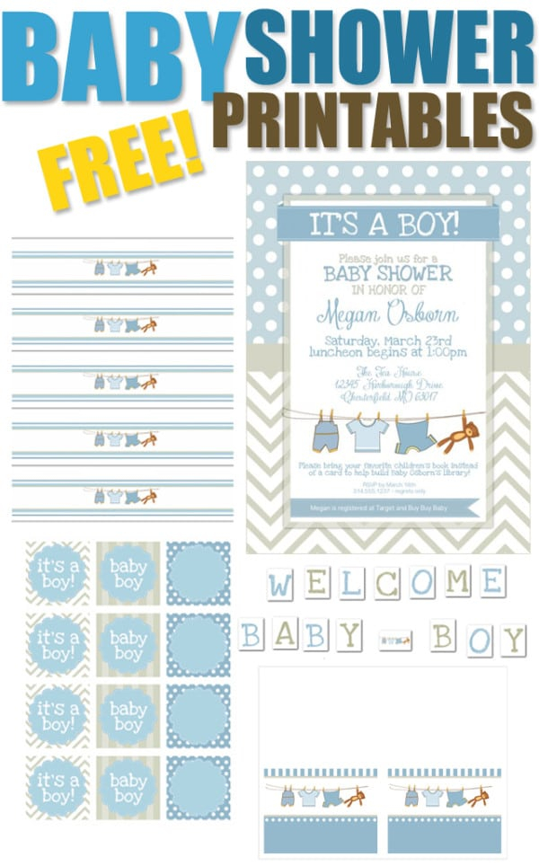 15 Free Baby Shower Printables Pretty My Party Party Ideas