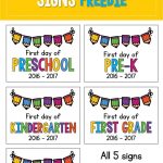 2020 2021 First Day Of School Signs FREEBIE Preschool