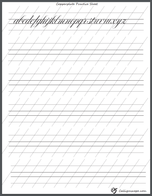 4 Free Printable Calligraphy Practice Sheets PDF Download 