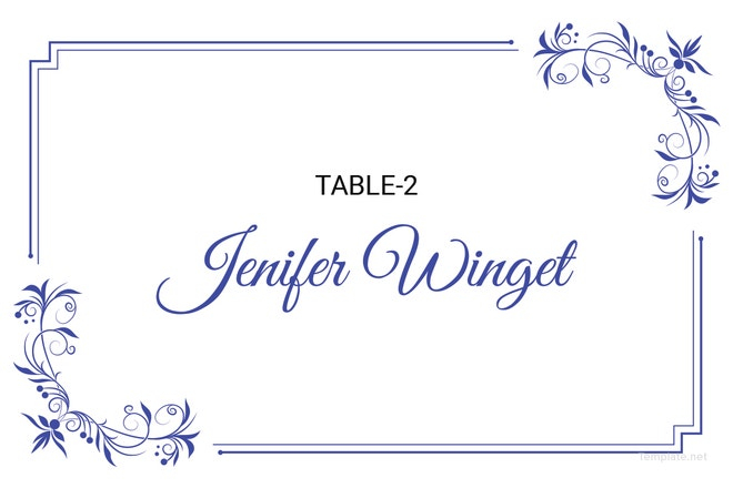 5 Printable Place Card Templates Designs Free 