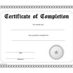 Certificate Of Completion Free Printable