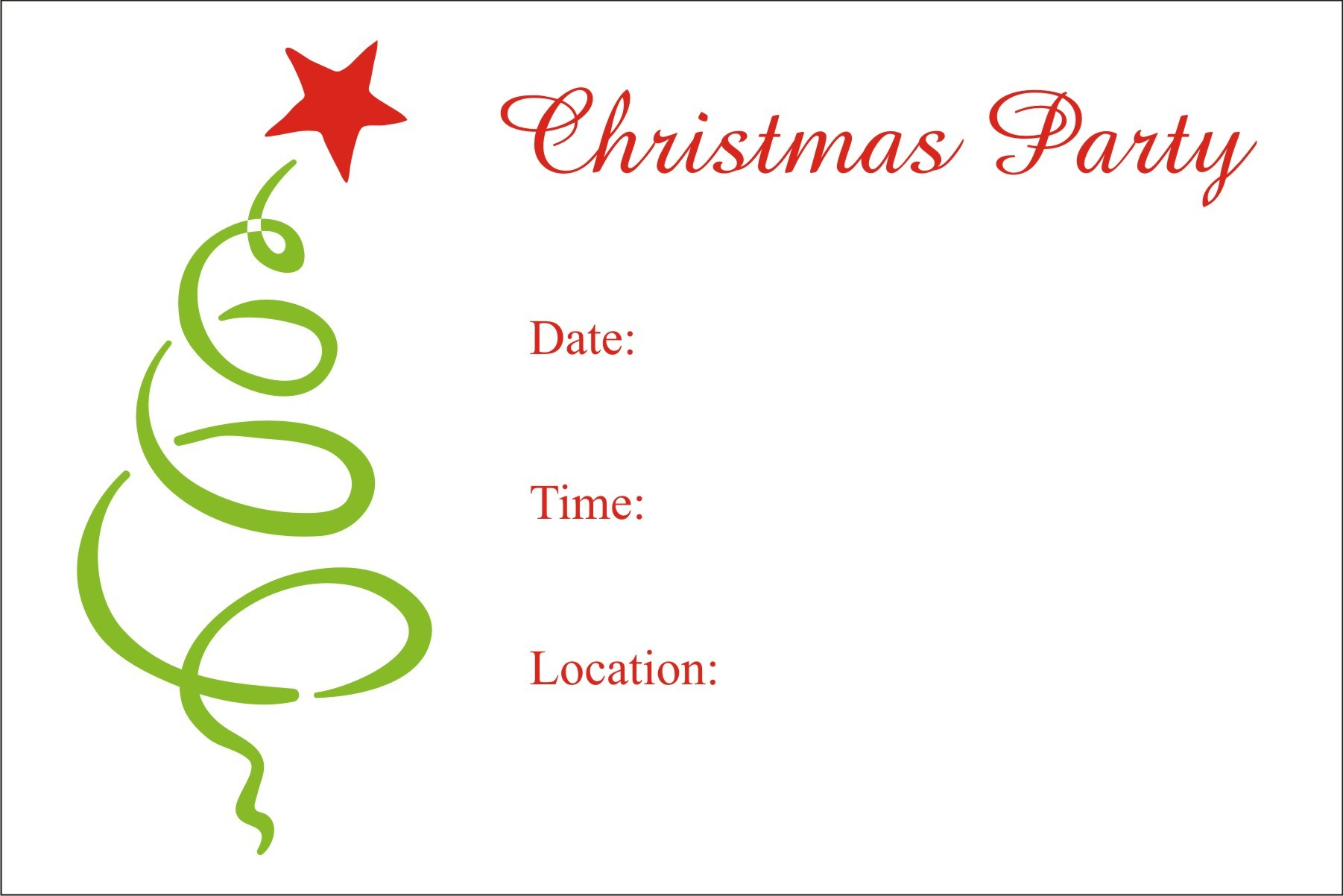Christmas Party Free Printable Holiday Invitation