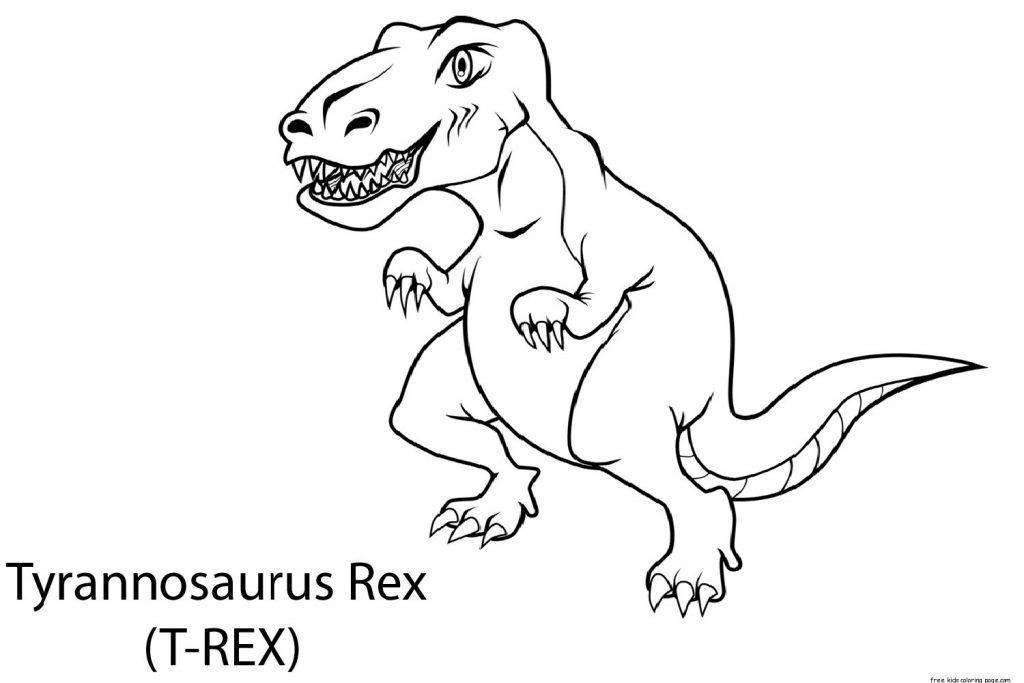 Dinosaur Tyrannosaurus Rex Coloring Book Pages For