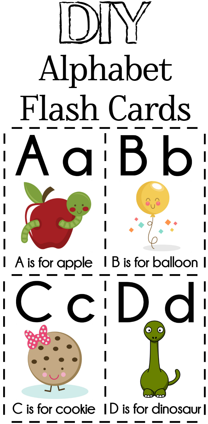 DIY Alphabet Flash Cards FREE Printable Flashcards For 