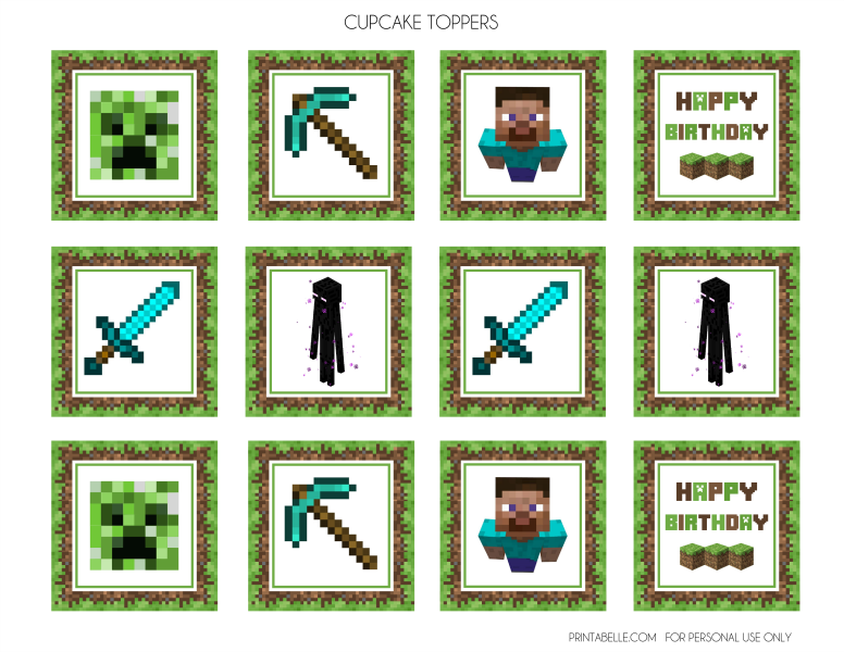 Download These Awesome FREE Minecraft Party Printables