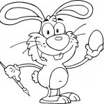 Easter Rabbit Outline 5 X 7 Machine Embroidery Design In