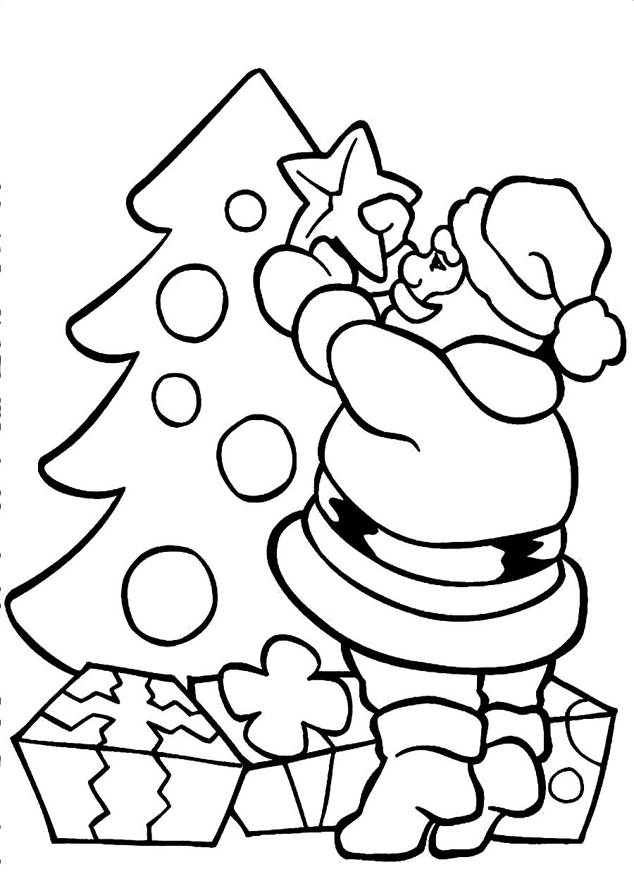 Easy Christmas Coloring Pages For Kids At GetColorings 