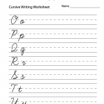 Easy Cursive Writing Worksheet Worksheets Worksheets