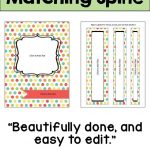 Editable Binder Cover And Spines In Pastel Colors Free