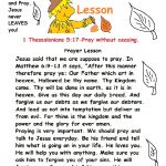 Fall Prayer Sunday School Lesson