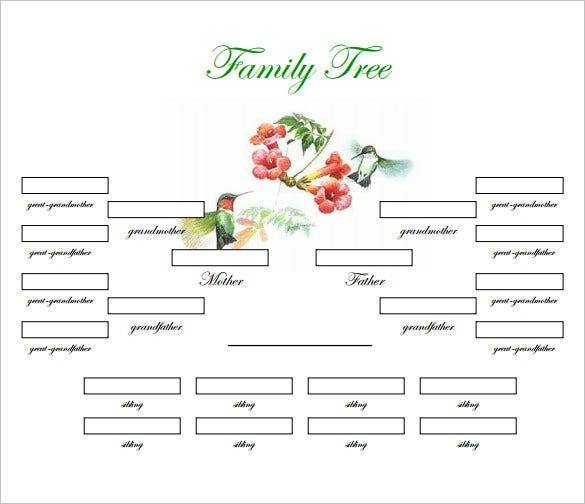 Family Tree Template 31 Free Printable Word Excel PDF