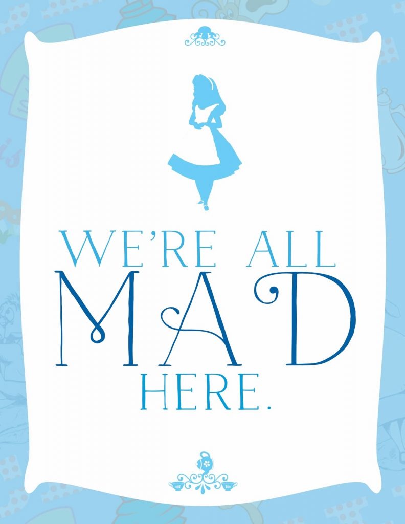Alice In Wonderland Free Printables | AlphabetWorksheetsFree.com