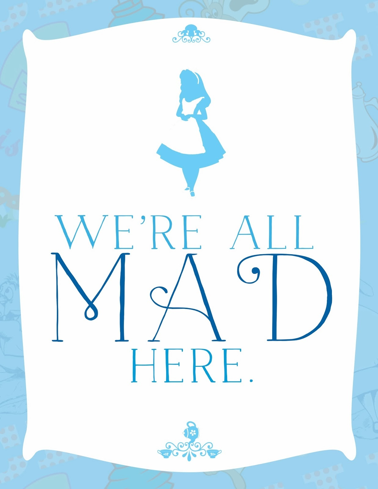 Free Alice In Wonderland Tea Party Printables From 