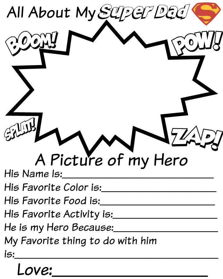 Free Father s Day Printable For Kids Who Is Your Super 
