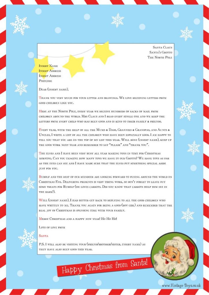 Free Letter From Santa Template For You To Download And