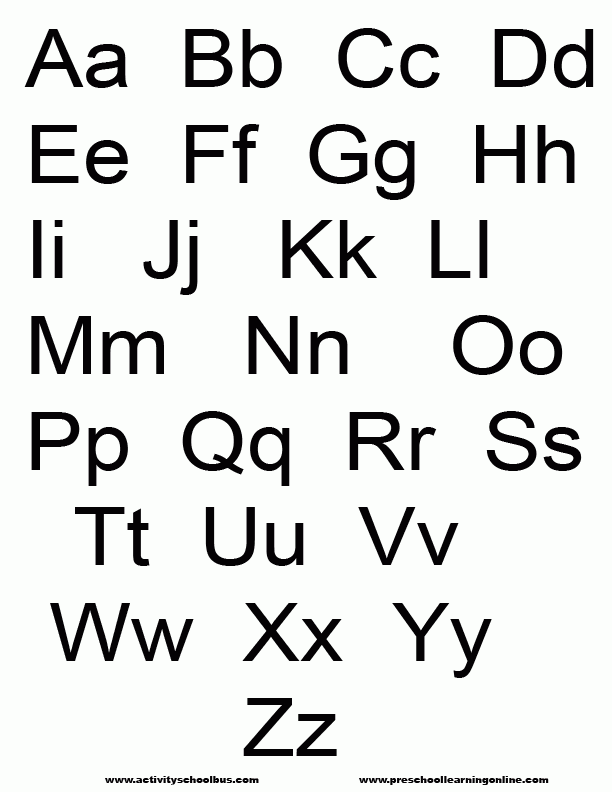 Free Printable Alphabet