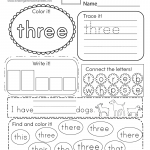 Free Printable Basic Sight Words Worksheet For Kindergarten