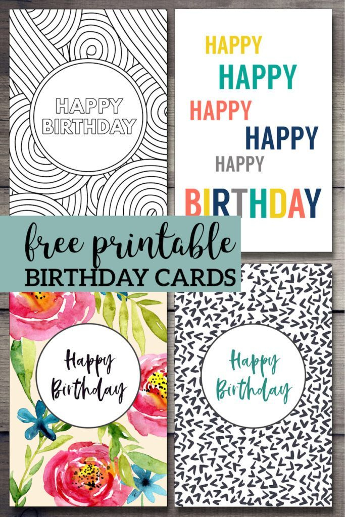 Free Printable Birthday Cards Paper Trail Design Happy 