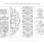 Free Printable Bookmarks To Color Smiling Colors