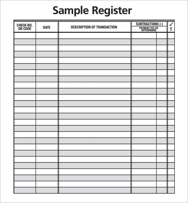 Free Printable Check Registers Template Printable Check 