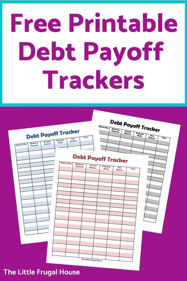 Free Printable Debt Payoff Worksheet PDF The Little 