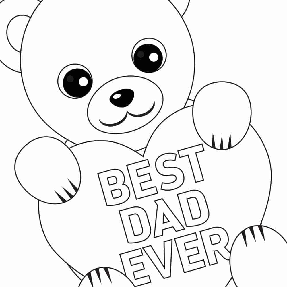 Free Printable Father s Day Coloring Card And Page
