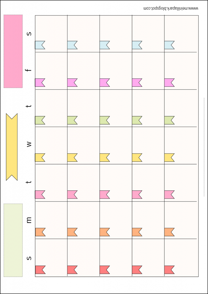 Free Printable Monthly Planner Page Perpetual Calendar