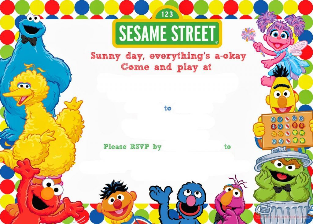 Free Printable Sesame Street Birthday Invitation Sesame 