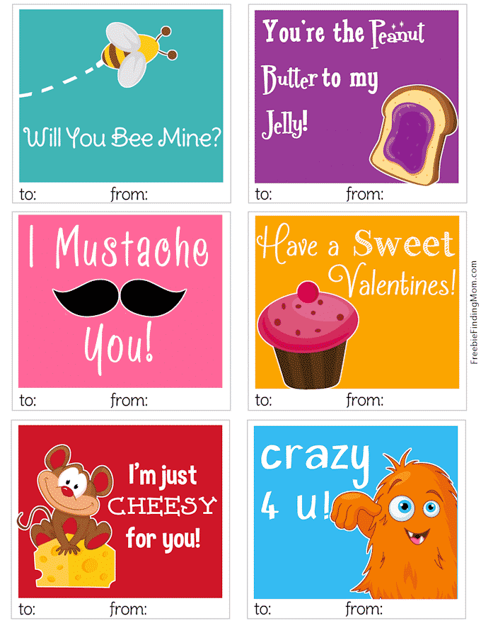 Free Printable Valentine s Day Cards Freebie Finding Mom