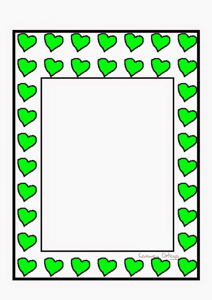 Free Printable Wedding Borders Or Frames With Hearts In