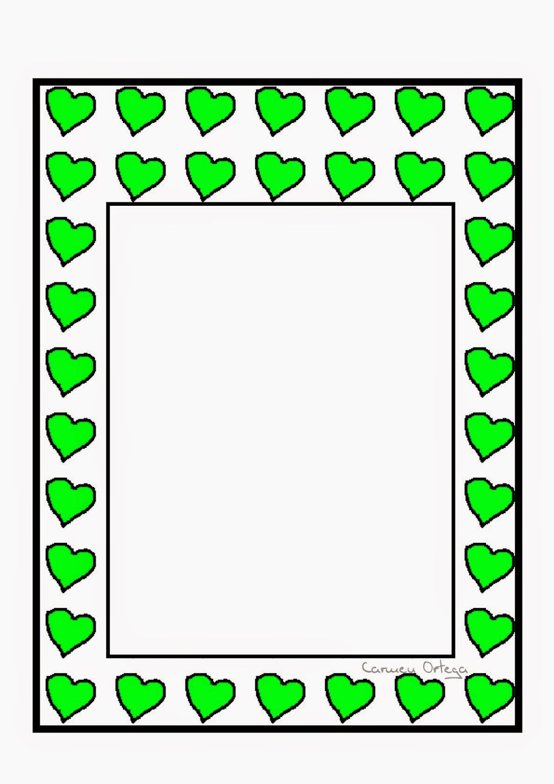 Free Printable Wedding Borders Or Frames With Hearts In 