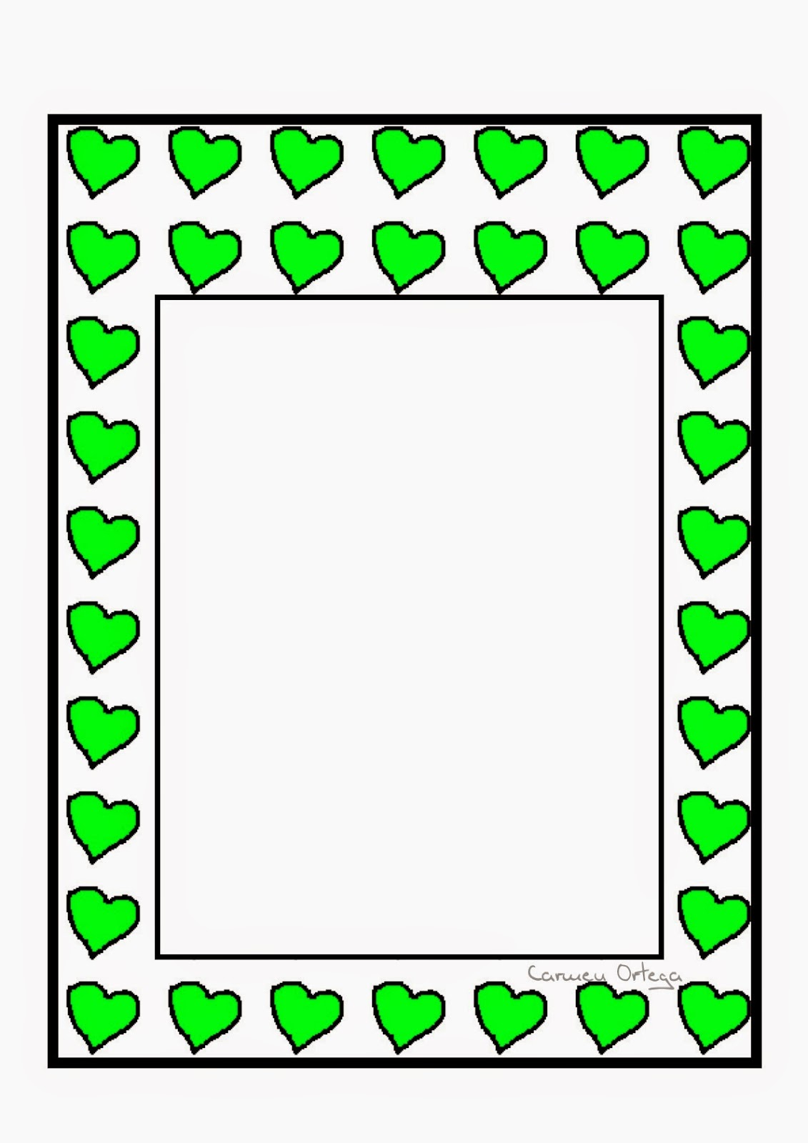 Free Printable Wedding Borders Or Frames With Hearts In 