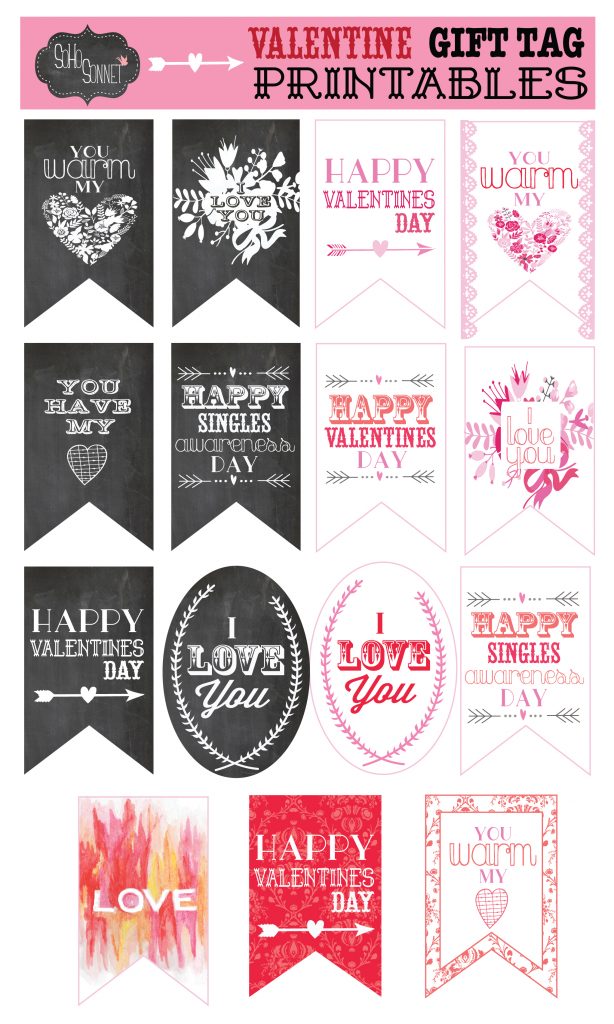 Free Printable Valentine Tags | AlphabetWorksheetsFree.com