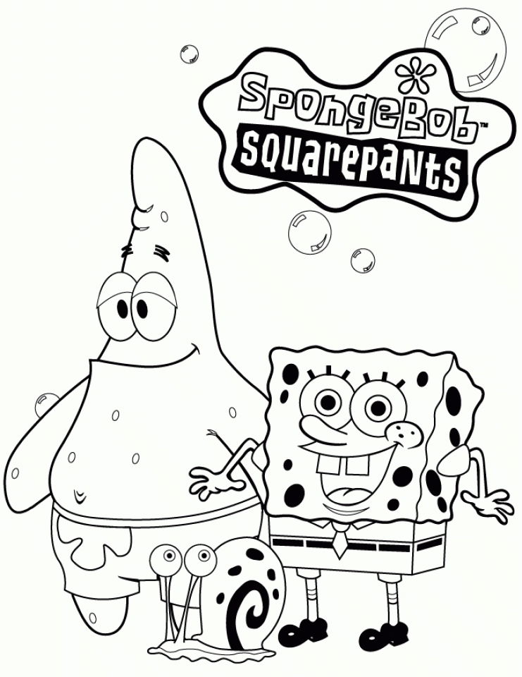 Get This Free Spongebob Squarepants Coloring Pages To 