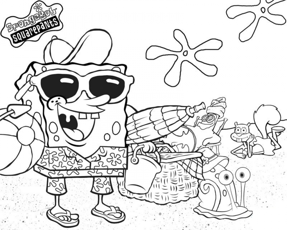 Get This Free Spongebob Squarepants Coloring Pages To 