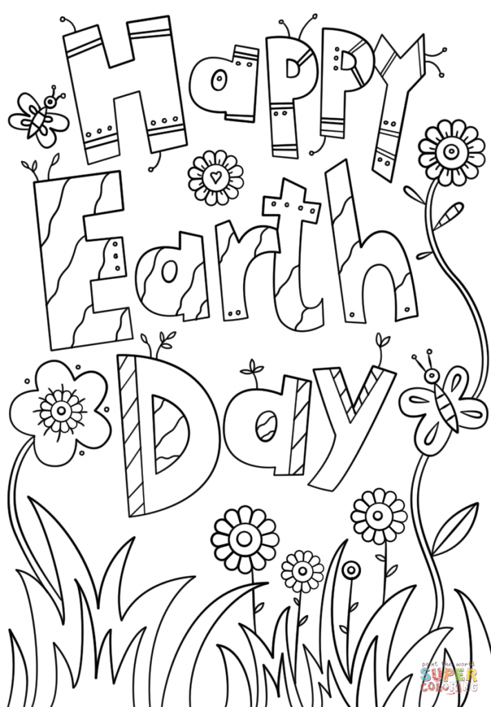 Happy Earth Day Coloring Page Free Printable Coloring Pages