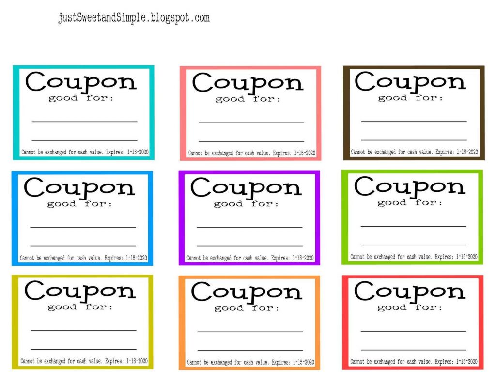 Just Sweet And Simple Mother S Day Coupons Printable