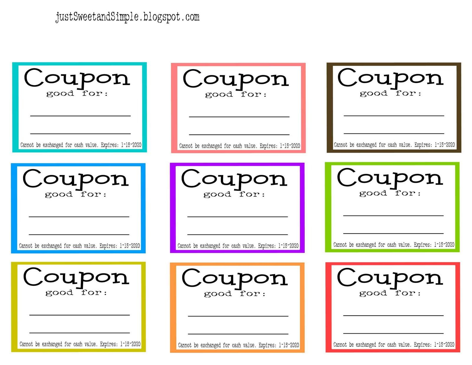 Just Sweet And Simple Mother s Day Coupons Printable 