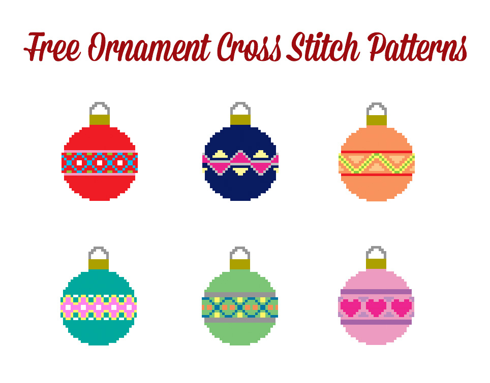 More Free Christmas Ornament Cross Stitch Patterns 
