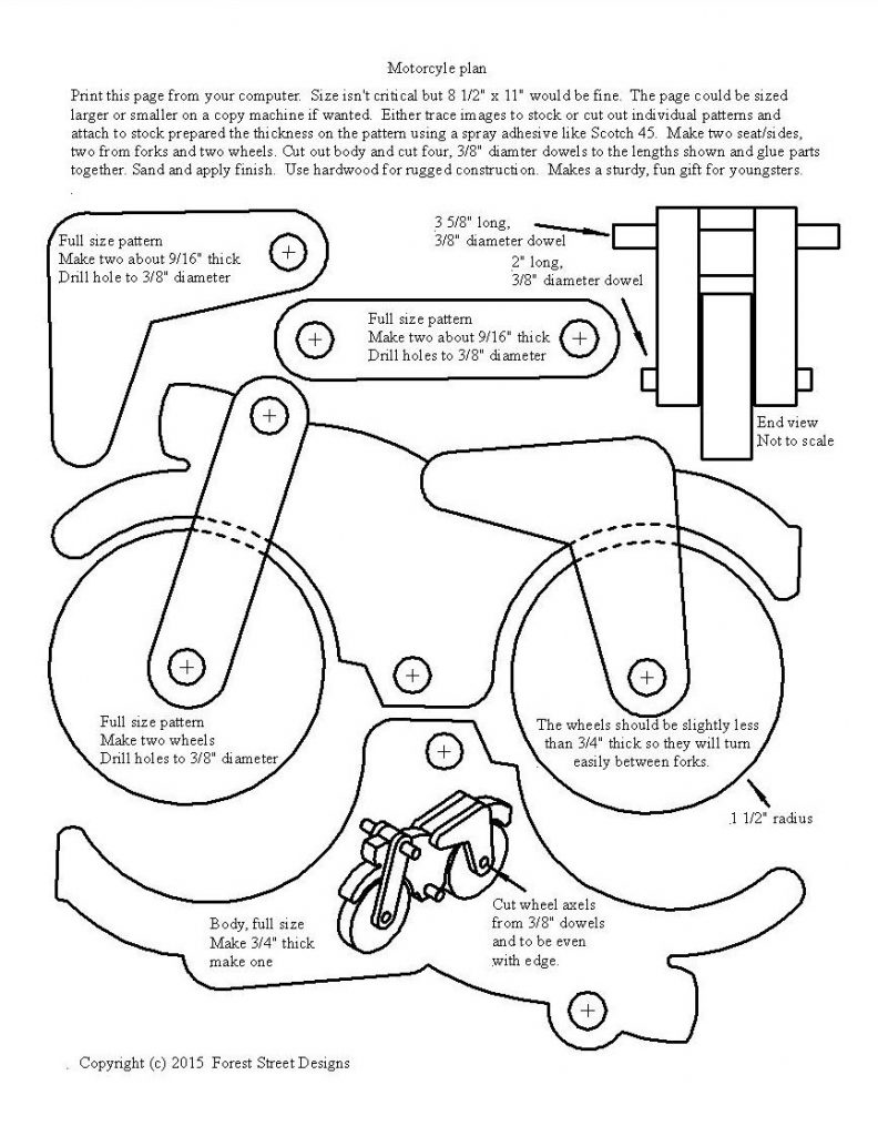 Motorcycle Free Woodworking Plan Pattern2 Jpg 865 1119