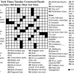 New York Times Crossword Printable Free Monday Free