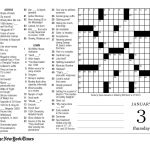 New York Times Crossword Printable Free Tuesday