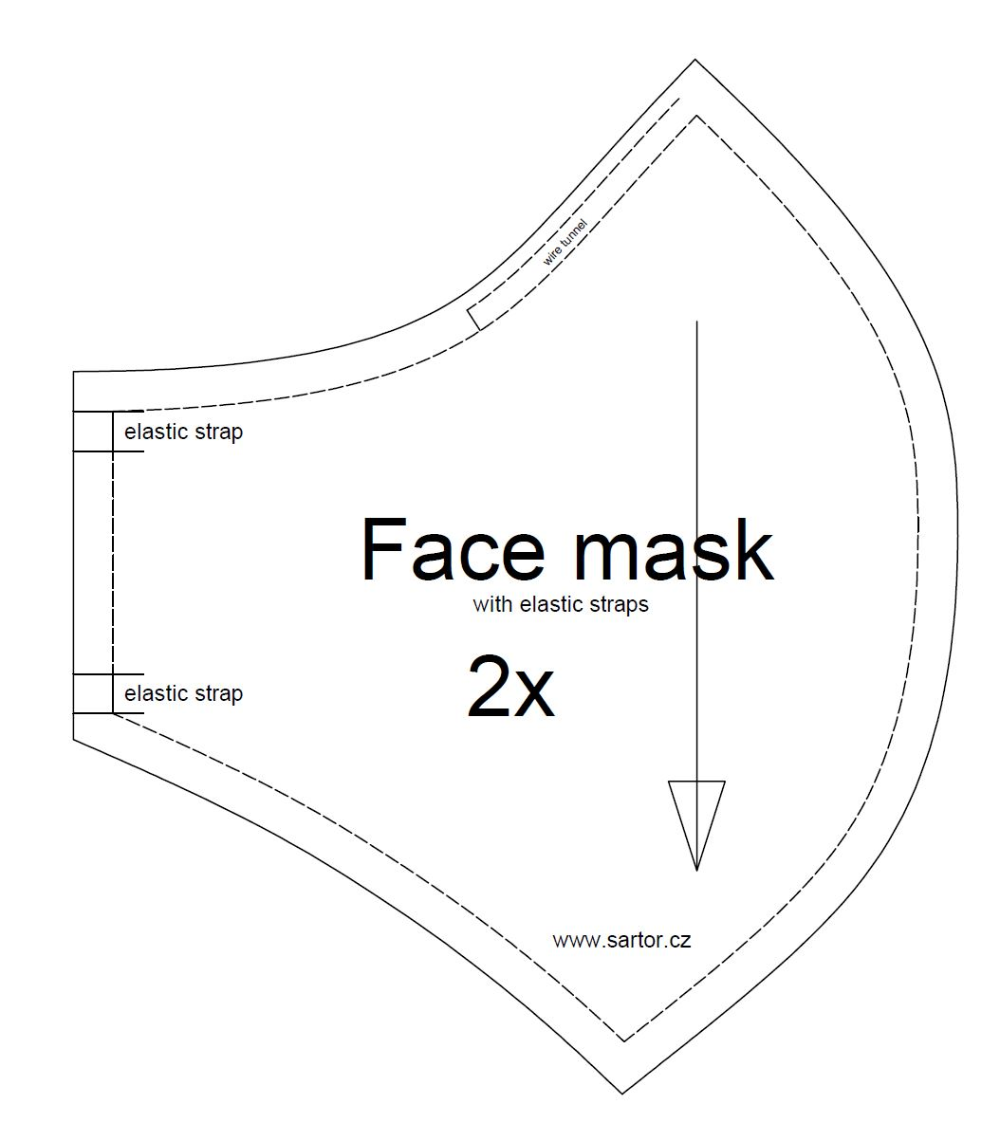 One Piece Mask Pattern Google Search Easy Face Mask 