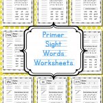 Primer Sight Word Worksheets Sight Word Worksheets Pre