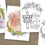 Printable Easter Cards He Is Risen Delightful Paths