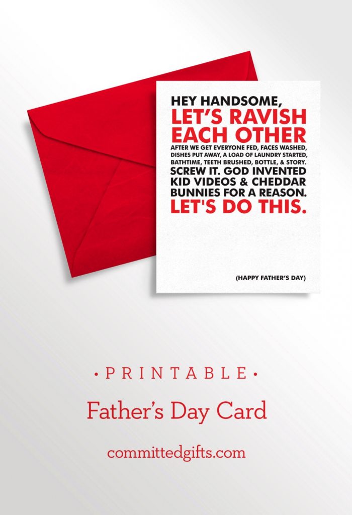 Printable Father S Day Card For Husband Card For Him