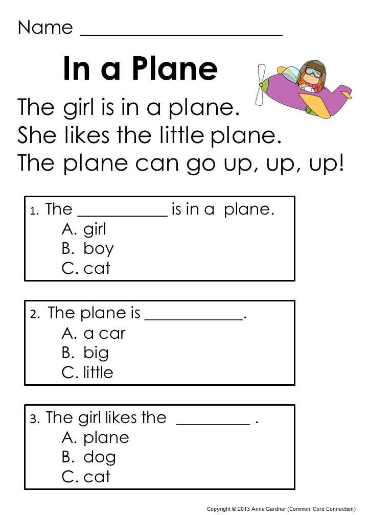 Printable First Grade Reading Worksheets In 2020 Reading 