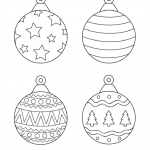 Round Christmas Ornament Templates Printable Pdf Download