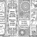 Set Of 4 Coloring Bookmarks With Quotes Plus The Colored