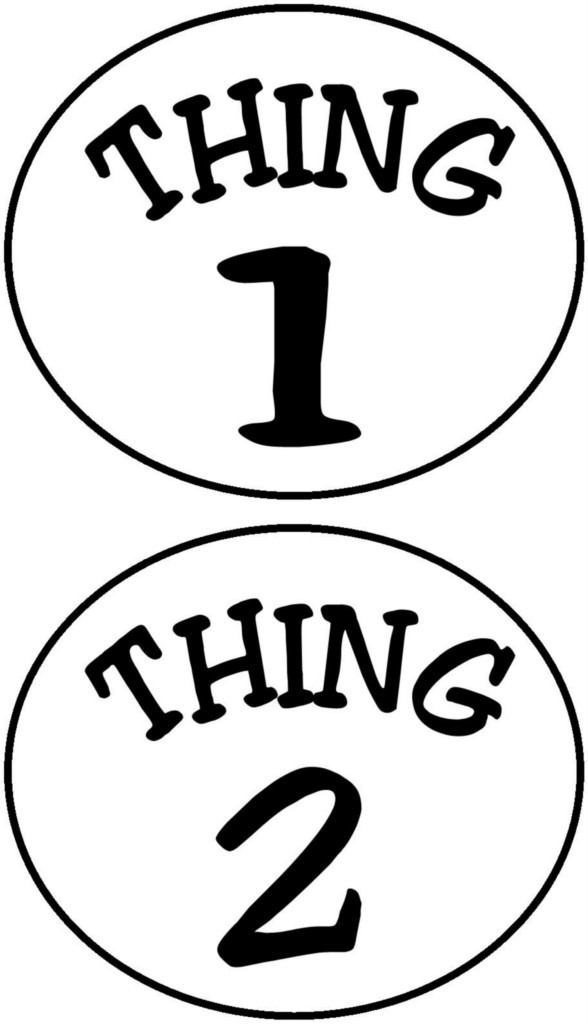 Thing 1 And Thing 2 Circles Iron On Transfer Fabric 